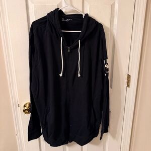Mens Under Armour Rival Terry Full-Zip Hoodie - 4XL - Black